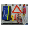 7-in-1 Car Emergency Kit Fire Extinguisher Tow Rope Jumper Cables Triangle Glass Breaker Belt Cutter Gloves Roadside Safety Tool Kit